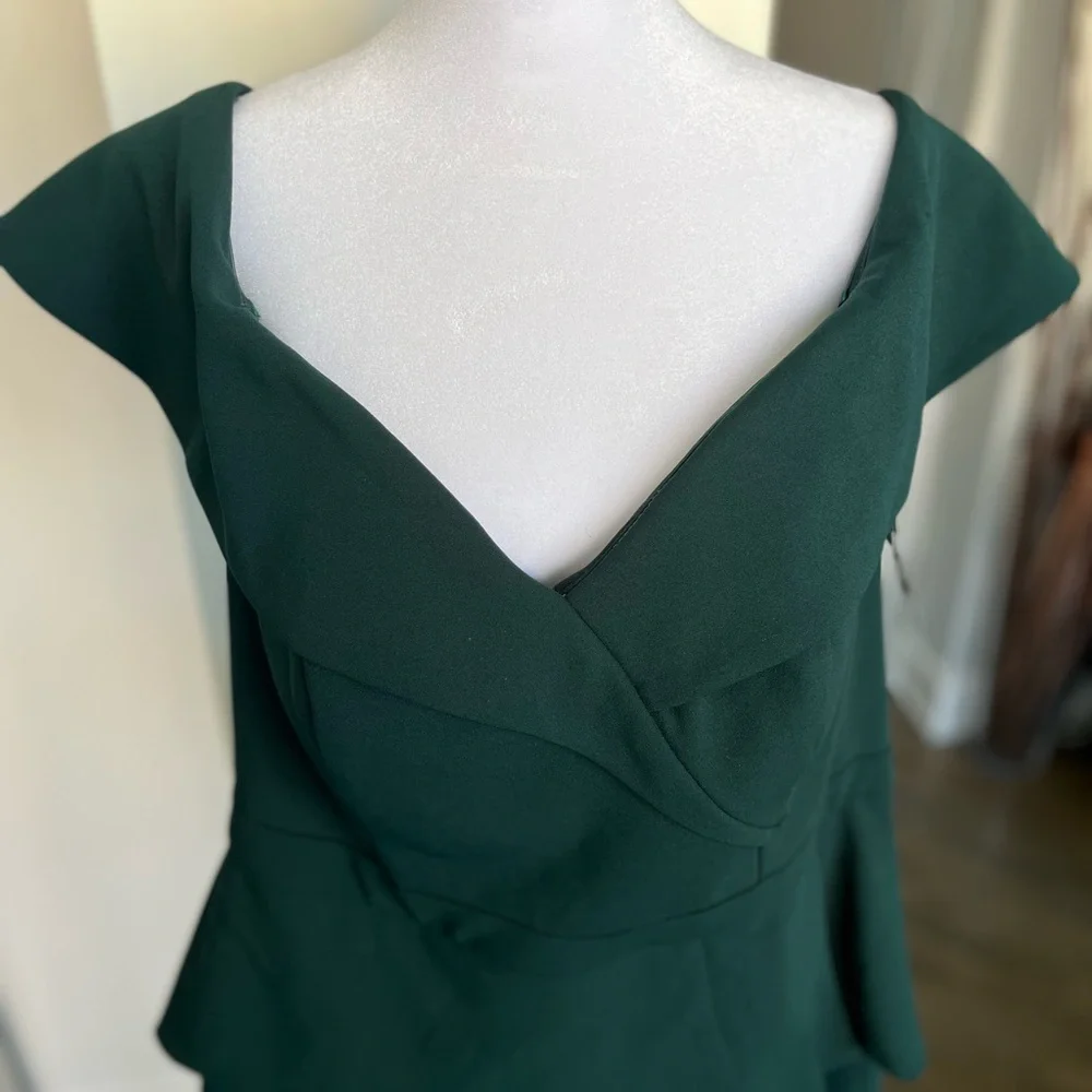 NWT. Xscape Off the Shoulder Scuba Crepe Column Gown. Size 16W - Picture 10 of 16